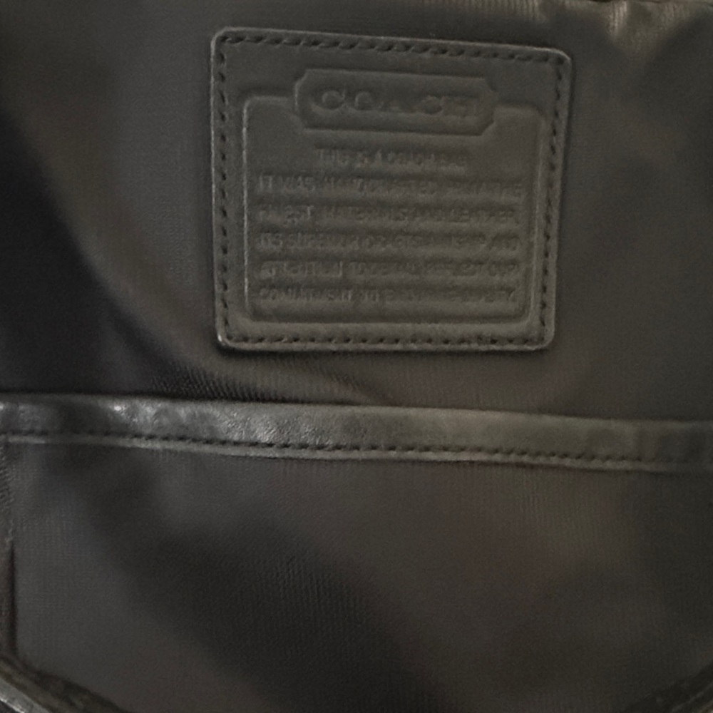 Coach Black Men's Leather Tote Bag